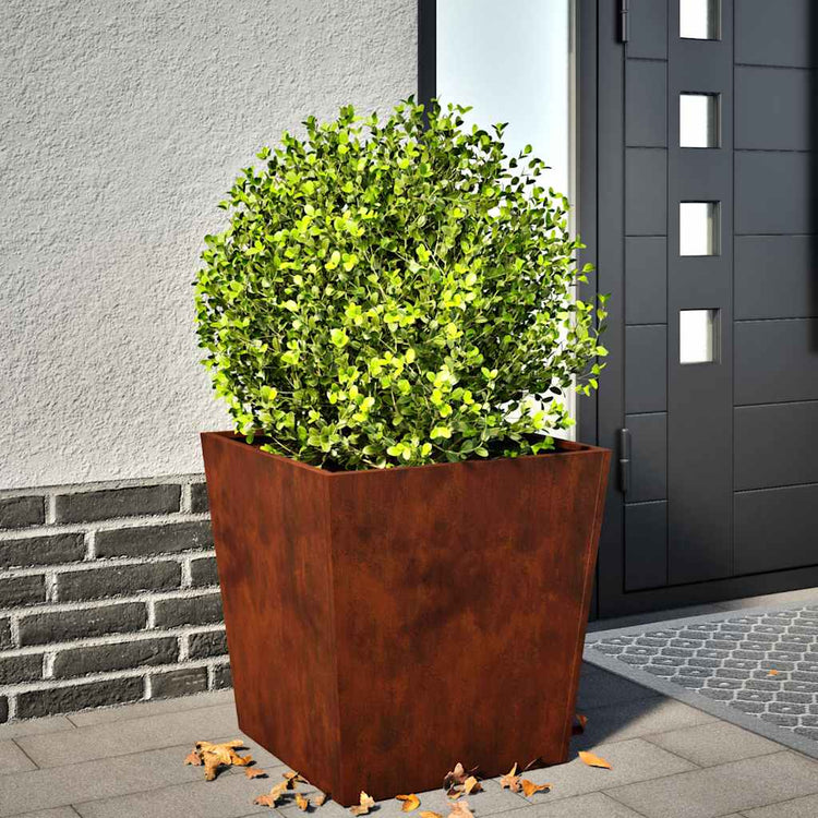 Vidaxl plantenbak 50x50x50 cm weervast staal