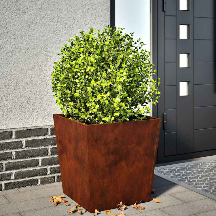 Vidaxl plantenbakken 2 st 50x50x50 cm weervast staal
