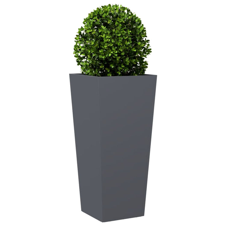 Vidaxl plantenbak 35x35x75 cm staal antracietkleurig