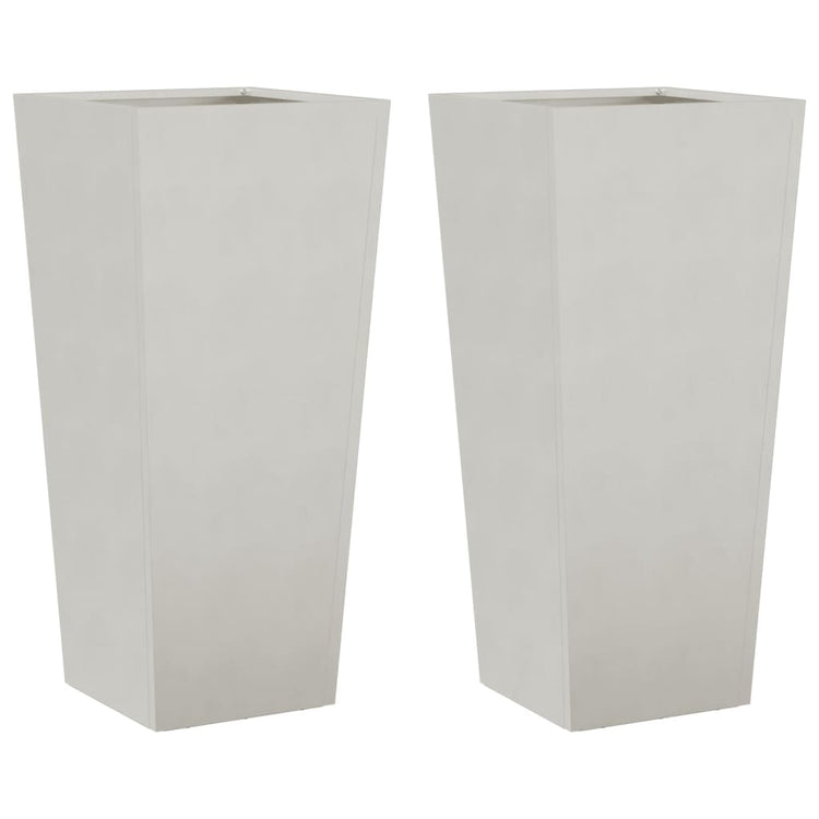 Vidaxl plantenbakken 2 st 35x35x75 cm roestvrij staal