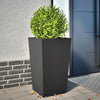 Vidaxl plantenbak 45x45x75 cm staal zwart