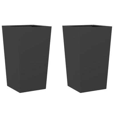 Vidaxl plantenbakken 2 st 45x45x75 cm staal zwart