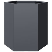 Vidaxl plantenbak zeshoek 46x40x45 cm staal antracietkleurig - afbeelding 2