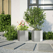 Vidaxl plantenbakken 2 st zeshoek 46x40x45 cm roestvrijstaal - afbeelding 3