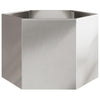 Vidaxl plantenbak zeshoek 69x60x45 cm roestvrijstaal