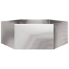 Vidaxl plantenbak zeshoek 138x120x45 cm roestvrijstaal
