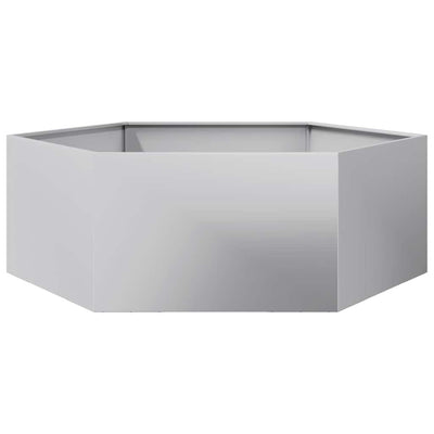 Vidaxl plantenbak zeshoek 138x120x45 cm gegalvaniseerd staal