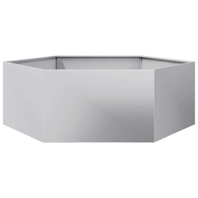 Vidaxl plantenbak zeshoek 138x120x45 cm gegalvaniseerd staal