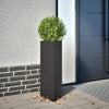 Vidaxl plantenbak driehoek 30x26x75 cm staal zwart