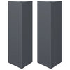 Vidaxl plantenbakken 2 st driehoek 30x26x75 cm staal antracietkleurig