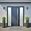 Vidaxl plantenbakken 2 st driehoek 30x26x75 cm staal olijfgroen