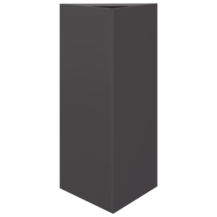 Vidaxl plantenbak driehoek 40x34,5x75 cm staal zwart