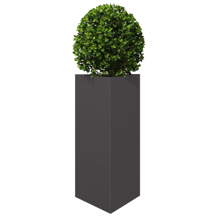 Vidaxl plantenbak driehoek 40x34,5x75 cm staal zwart