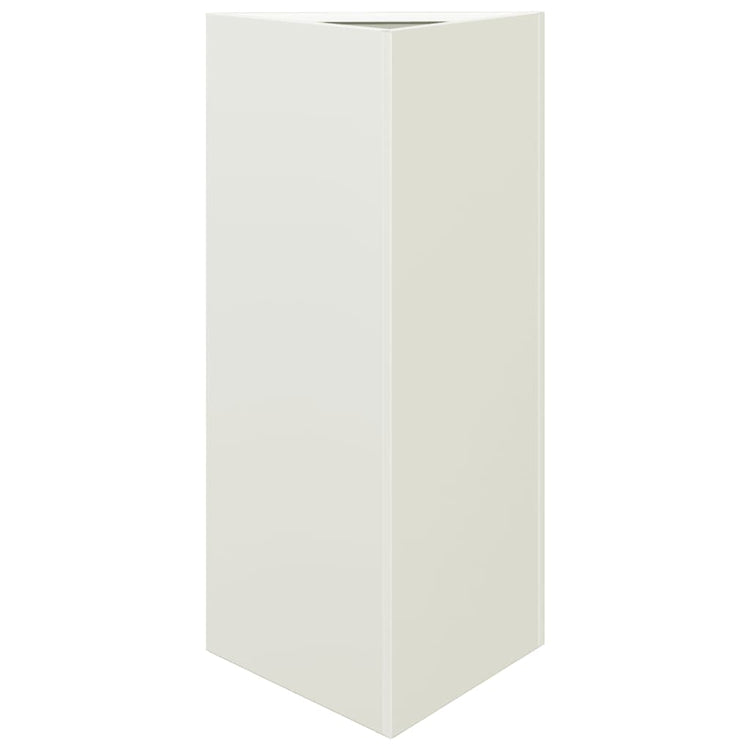Vidaxl plantenbak driehoek 40x34,5x75 cm staal wit