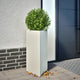 Vidaxl plantenbak driehoek 40x34,5x75 cm staal wit