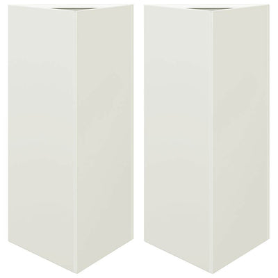Vidaxl plantenbakken 2 st driehoek 40x34,5x75 cm staal wit