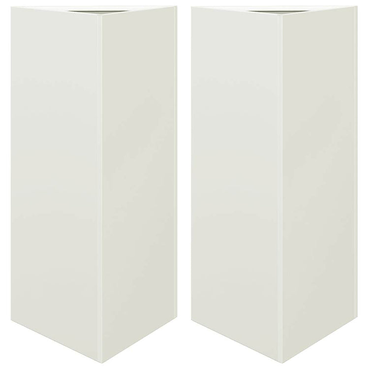 Vidaxl plantenbakken 2 st driehoek 40x34,5x75 cm staal wit