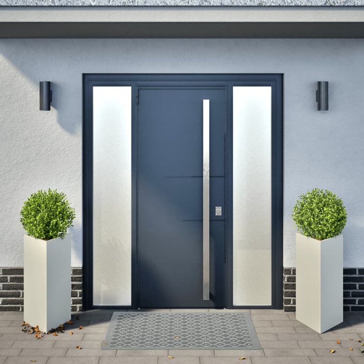 Vidaxl plantenbakken 2 st driehoek 40x34,5x75 cm staal wit