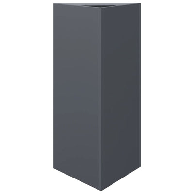Vidaxl plantenbak driehoek 40x34,5x75 cm staal antracietkleurig