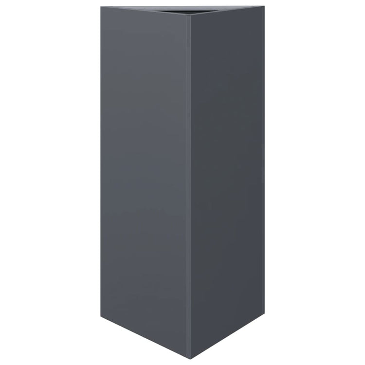 Vidaxl plantenbak driehoek 40x34,5x75 cm staal antracietkleurig
