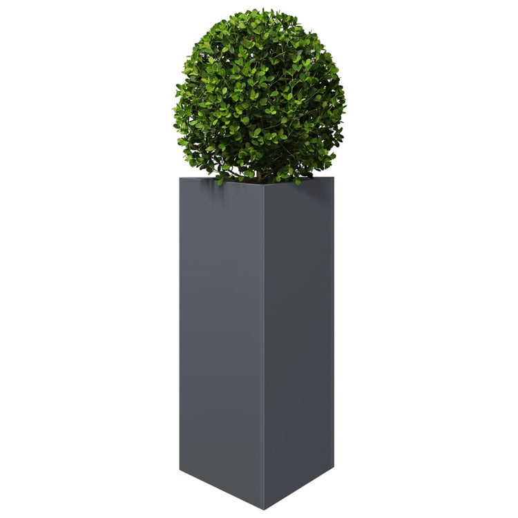 Vidaxl plantenbak driehoek 40x34,5x75 cm staal antracietkleurig
