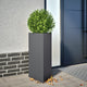 Vidaxl plantenbak driehoek 40x34,5x75 cm staal antracietkleurig