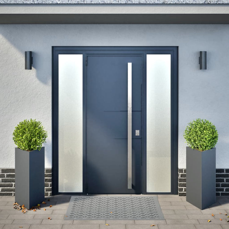 Vidaxl plantenbakken 2 st driehoek 40x34,5x75 cm staal antracietkleur