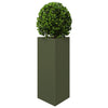 Vidaxl plantenbak driehoek 40x34,5x70 cm staal olijfgroen