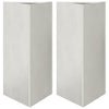 Vidaxl plantenbakken 2 st driehoek 40x40x75 cm roestvrij staal