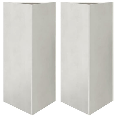 Vidaxl plantenbakken 2 st driehoek 40x40x75 cm roestvrij staal