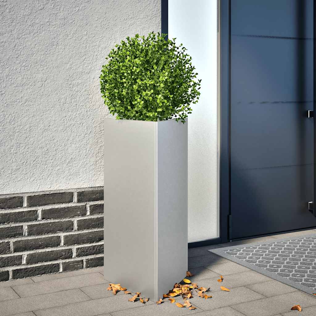Vidaxl plantenbak driehoek 40x34,5x75 cm gegalvaniseerd staal