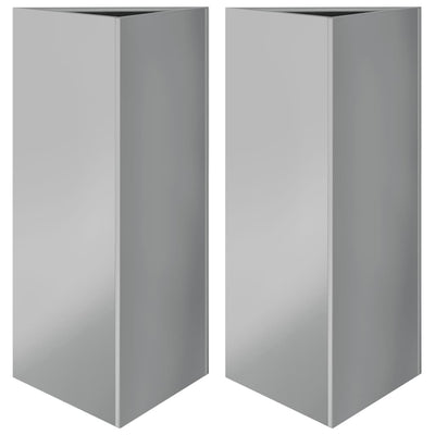 Vidaxl plantenbakken 2 st driehoek 40x34,5x75 cm gegalvaniseerd staal