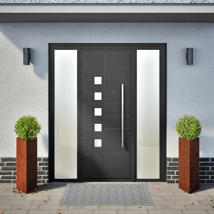 Vidaxl plantenbakken 2 st driehoek 40x40x75 cm weervast staal