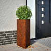 Vidaxl plantenbakken 2 st driehoek 40x40x75 cm weervast staal