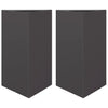 Vidaxl plantenbakken 2 st driehoek 50x43x75 cm staal zwart