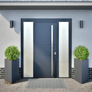 Vidaxl plantenbakken 2 st driehoek 50x43x75 cm staal antracietkleurig - afbeelding 3