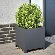 Vidaxl plantenbakken 2 st 40x40x40 cm staal antracietkleurig - afbeelding 1
