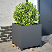 Vidaxl plantenbak 50x50x50 cm staal antracietkleurig - afbeelding 1