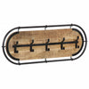 Vidaxl wandkapstok met 5 haken massief ruw mangohout