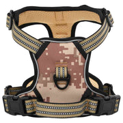 Vidaxl hondentuigje met riem en halsband verstelbaar s camouflagebruin - afbeelding 2