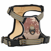 Vidaxl hondentuigje met riem en halsband verstelbaar s camouflagebruin - afbeelding 3