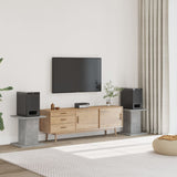 Vidaxl speakerstandaards 2 st 30x30x40 cm bewerkt hout betongrijs - afbeelding 1