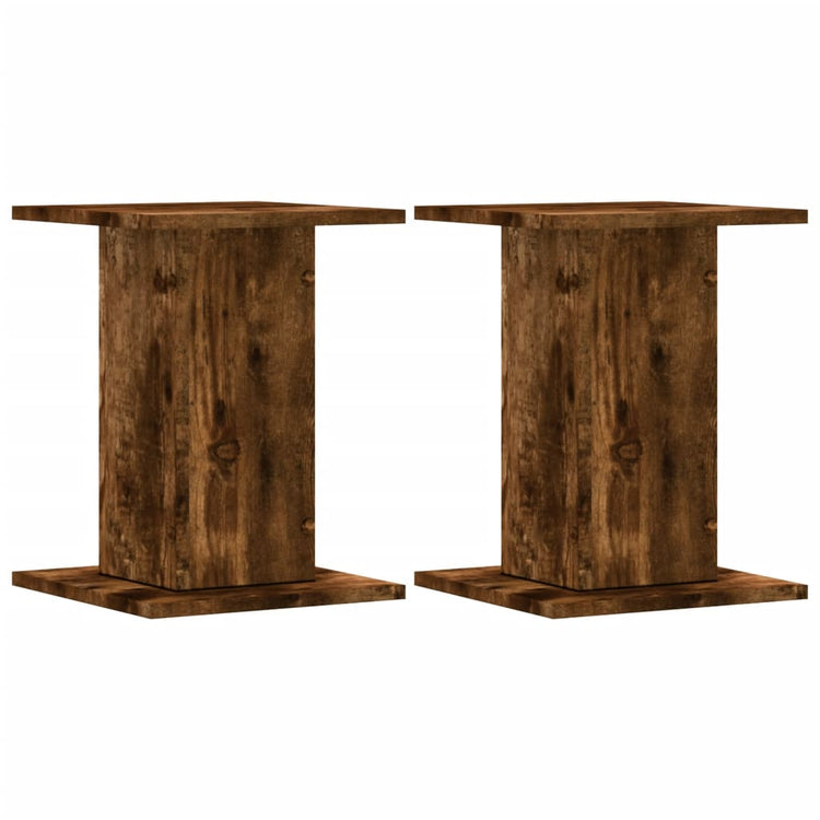 Vidaxl speakerstandaards 2 st 30x30x40 cm bewerkt hout gerookt eiken