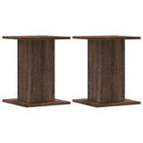 Vidaxl speakerstandaards 2 st 30x30x40 cm bewerkt hout bruin eiken - afbeelding 2