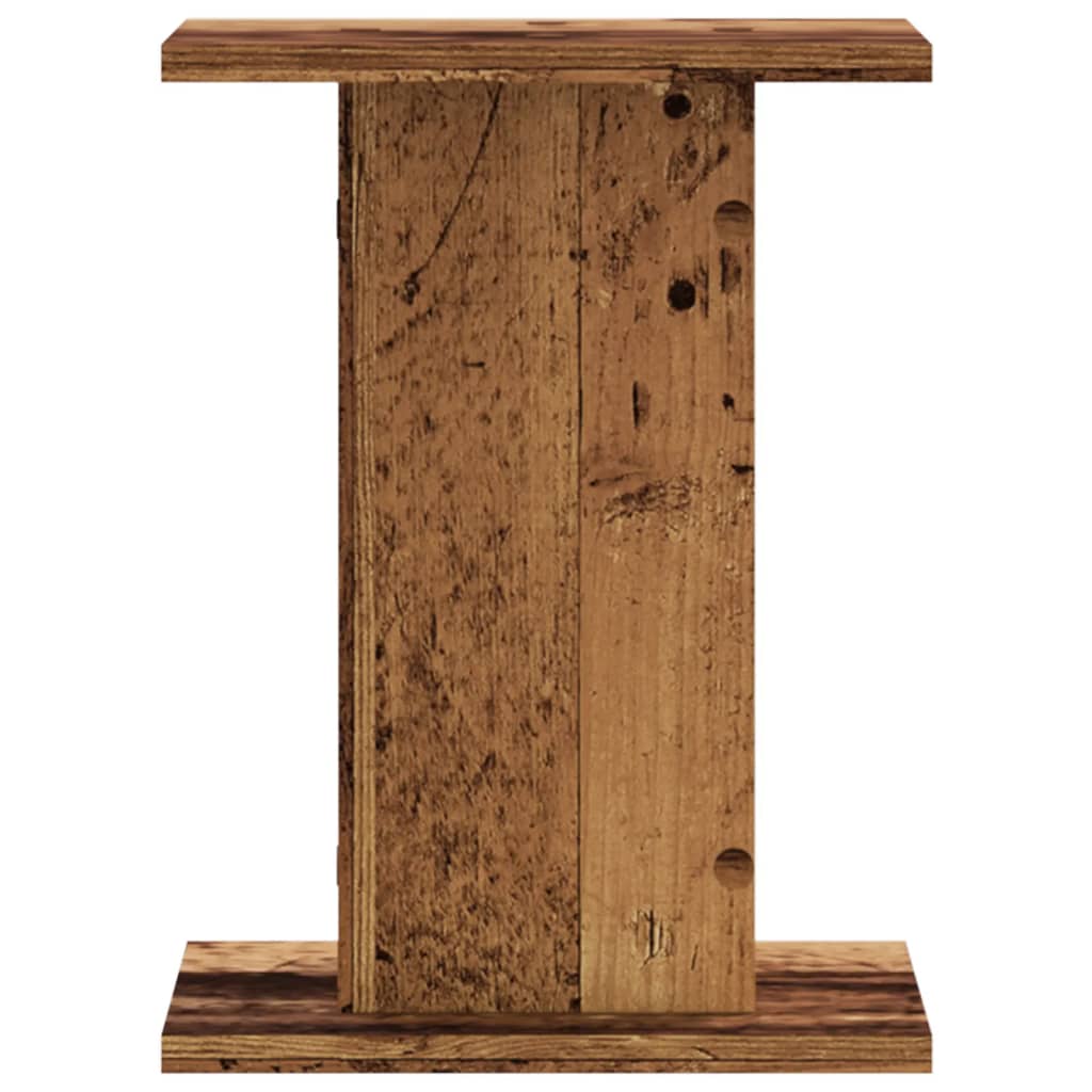 Vidaxl speakerstandaards 2 st 30x30x40 cm bewerkt hout oud houtkleurig