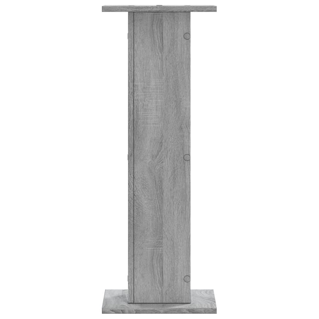 Vidaxl speakerstandaards 2 st 30x30x80 cm bewerkt hout grijs sonoma