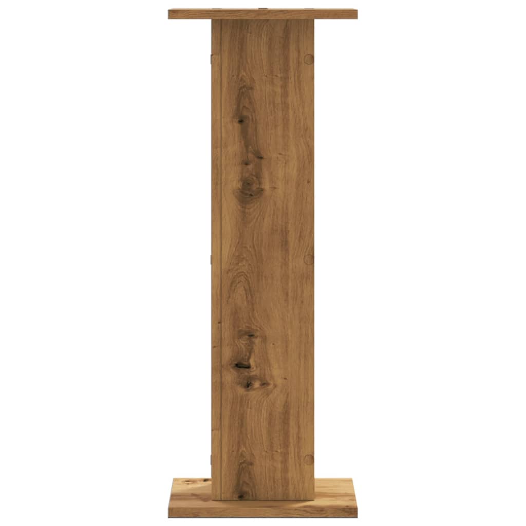 Vidaxl speakerstandaards 2 st 30x30x80 cm hout artisanaal eikenkleurig