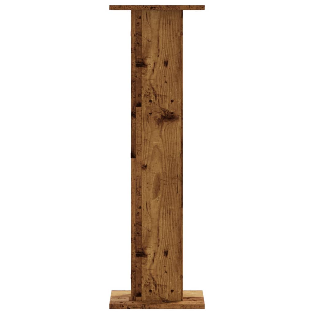 Vidaxl speakerstandaards 2 st 30x30x95 cm bewerkt hout oud houtkleurig
