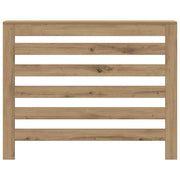 Vidaxl radiatorafdekking eiken 104 x 20 x 82 cm bewerkt hout - afbeelding 3
