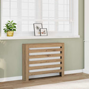 Vidaxl radiatorafdekking eiken 104 x 20 x 82 cm bewerkt hout - afbeelding 1